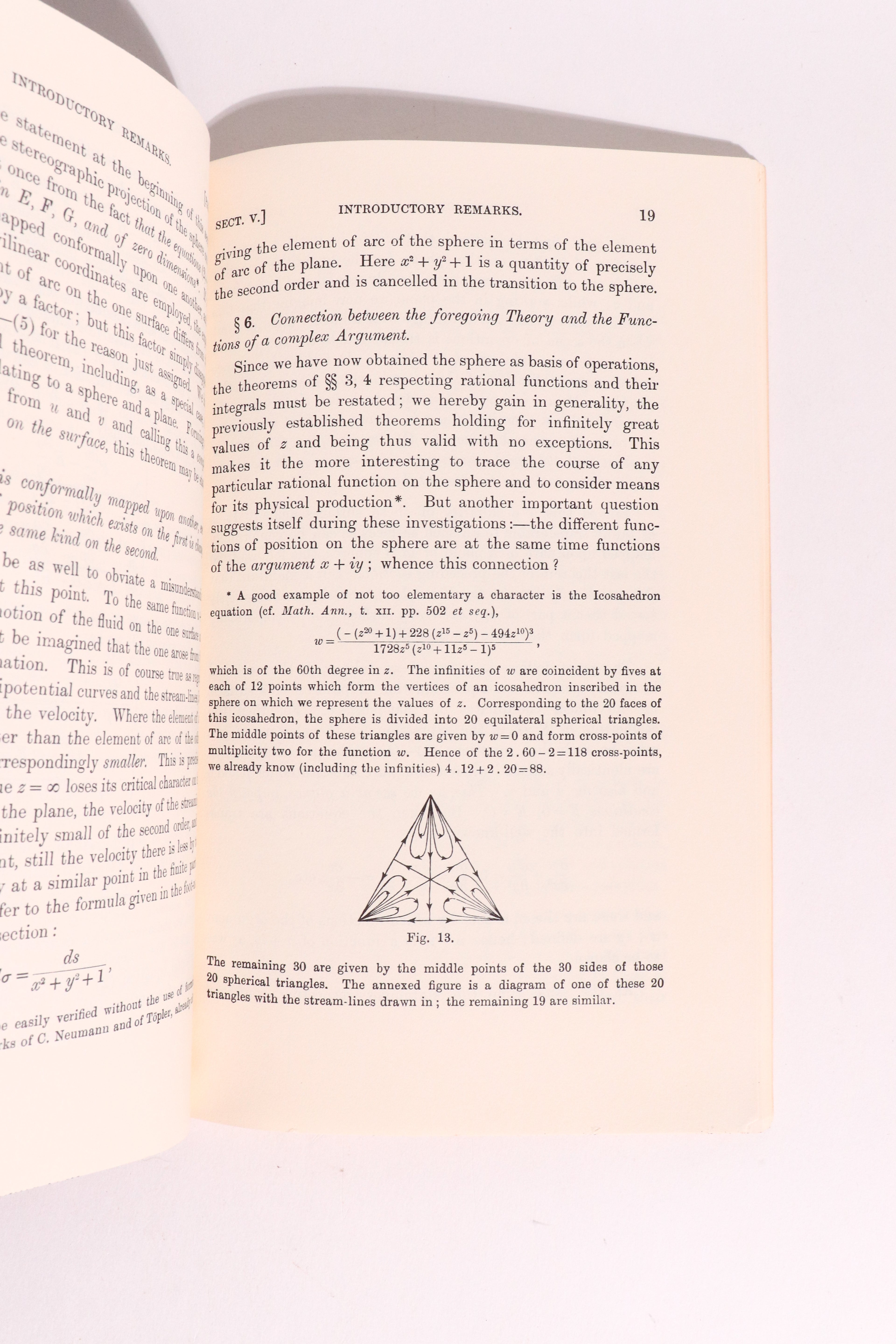 On Riemann's Theory of Algebraic Functions and Their Integrals — Felix Klein