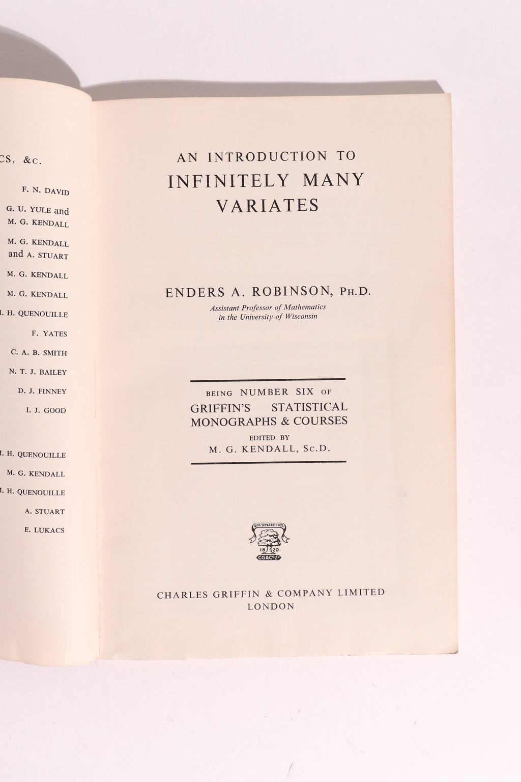 An Introduction to Infinitely Many Variates — Enders A. Robinson