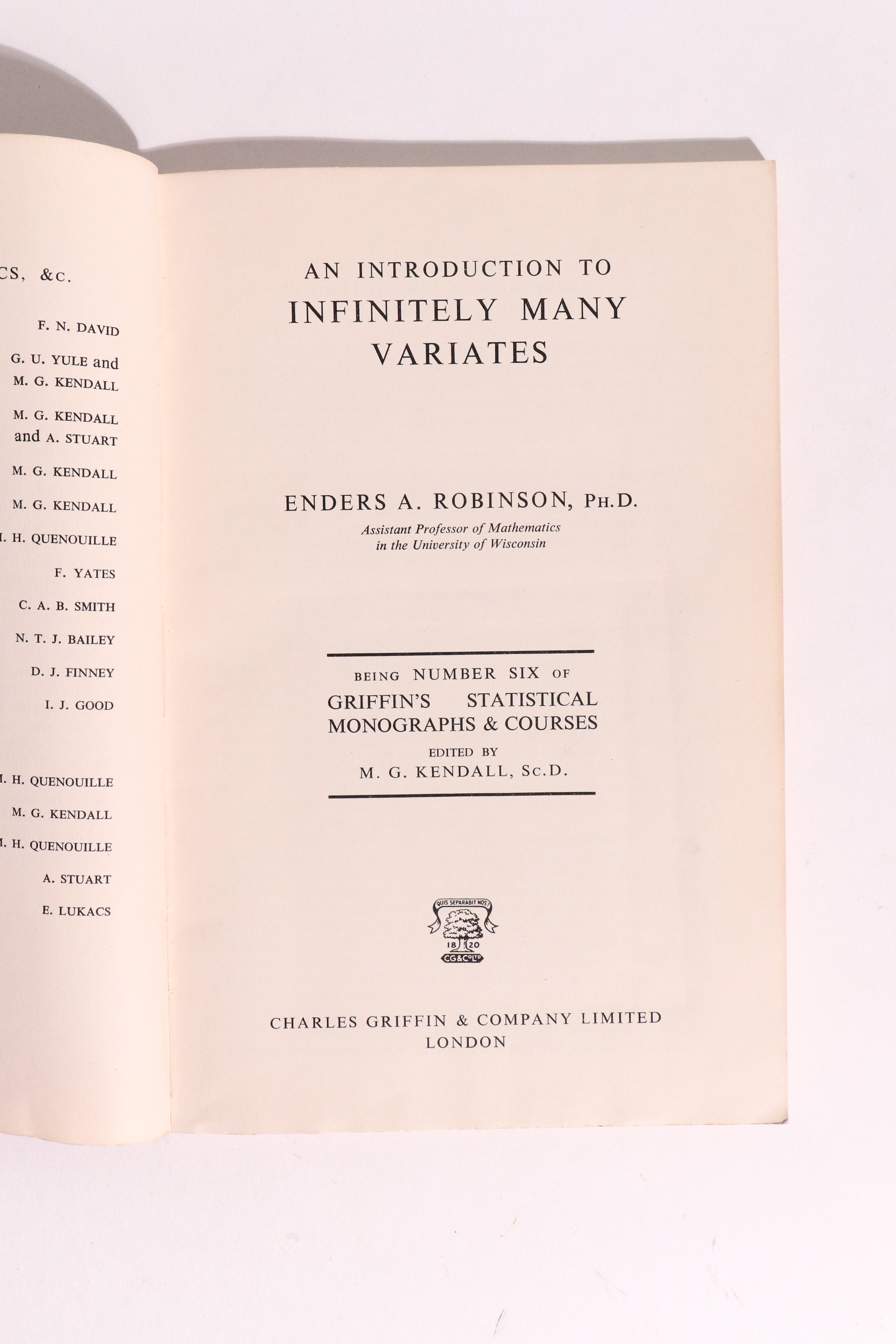 An Introduction to Infinitely Many Variates — Enders A. Robinson