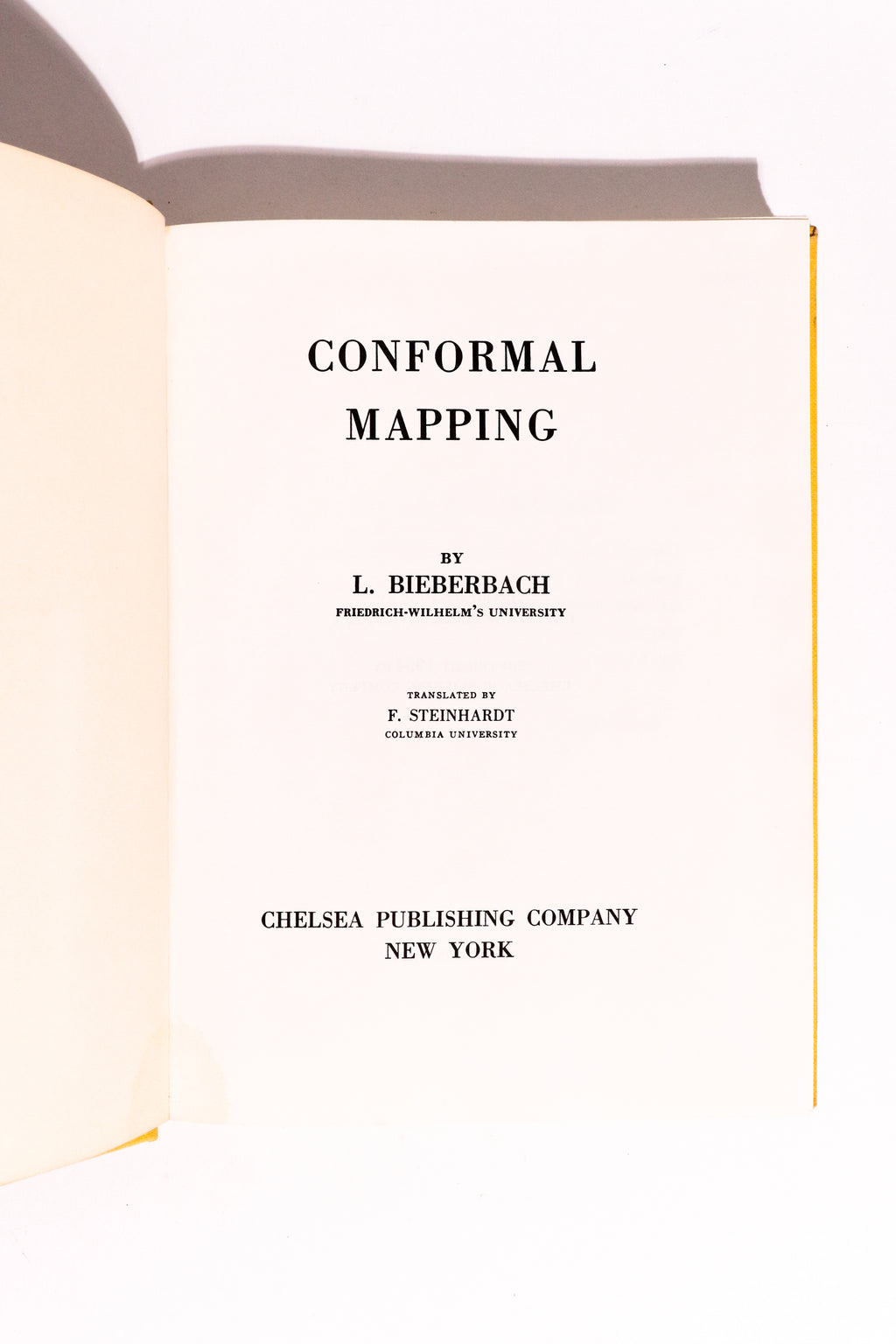 Conformal Mapping — L. Bieberbach, trans. F. Steinhardt, Chelsea Publishing 1953