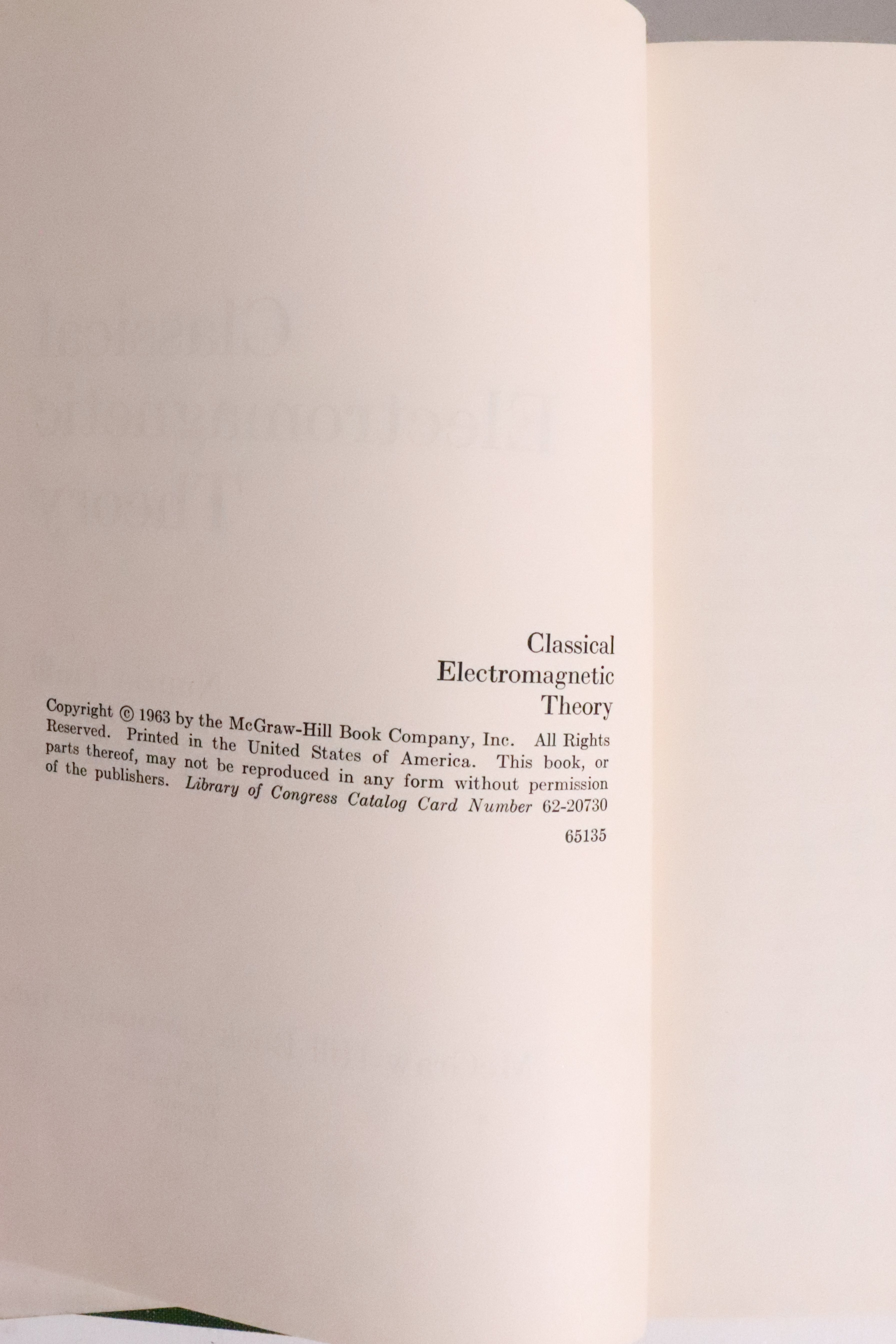 Classical Electromagnetic Theory — Nunzio Tralli, 1963