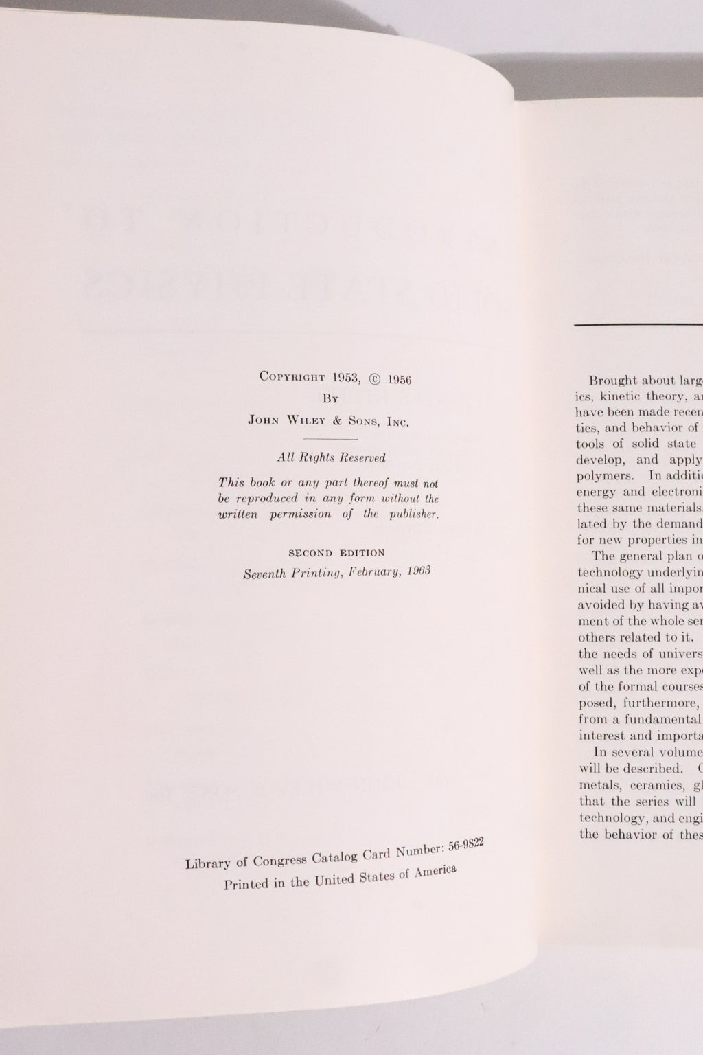 Introduction to Solid State Physics — Charles Kittel, 1963