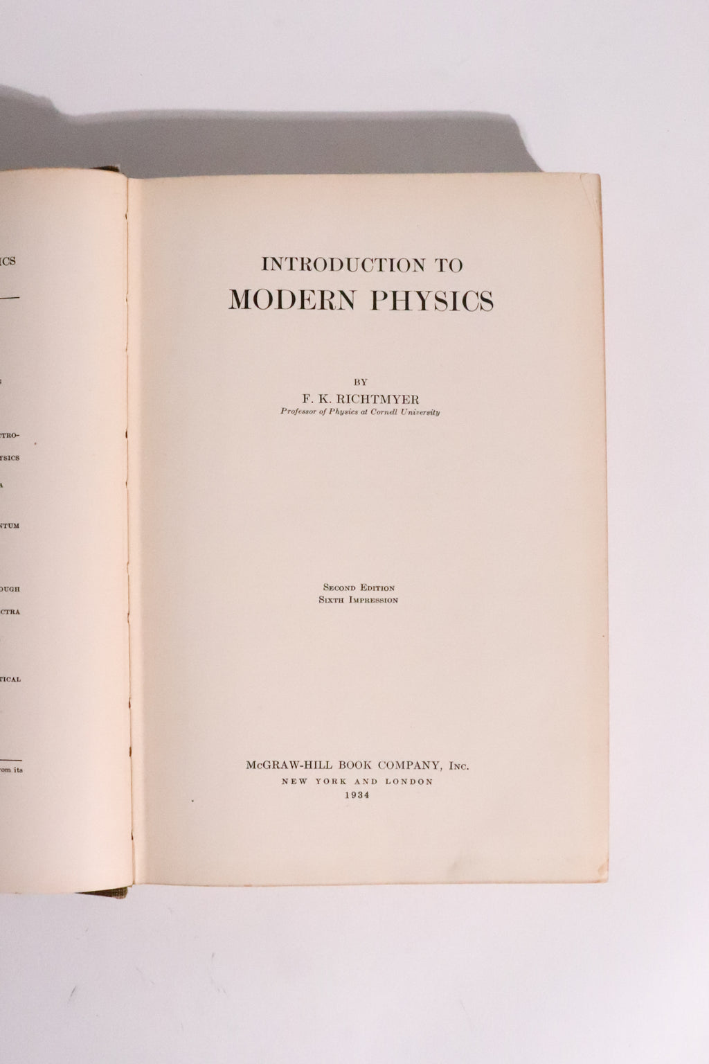 Introduction to Modern Physics — F. K. Richtmyer, 1934