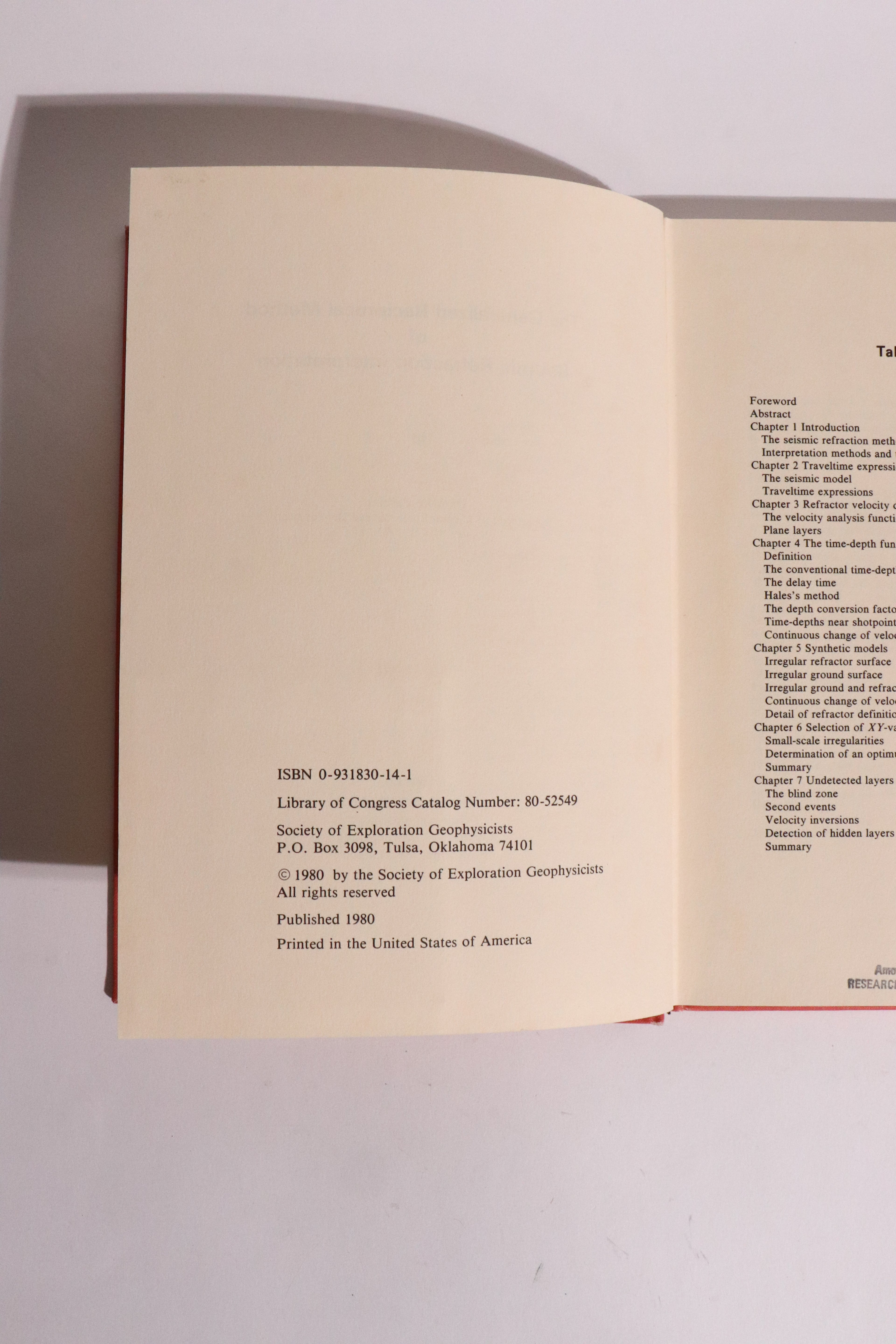The Generalized Reciprocal Method of Seismic Refraction Interpretation – Derecke Palmer – 1980 SEG