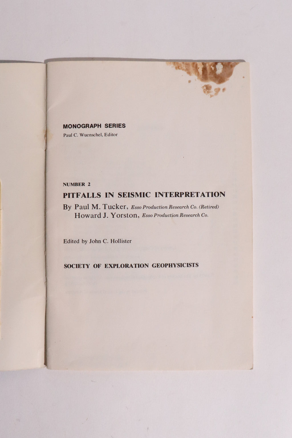 SEG Geophysical Monograph Nos. 1 & 2 — Original 1971–1973 Set