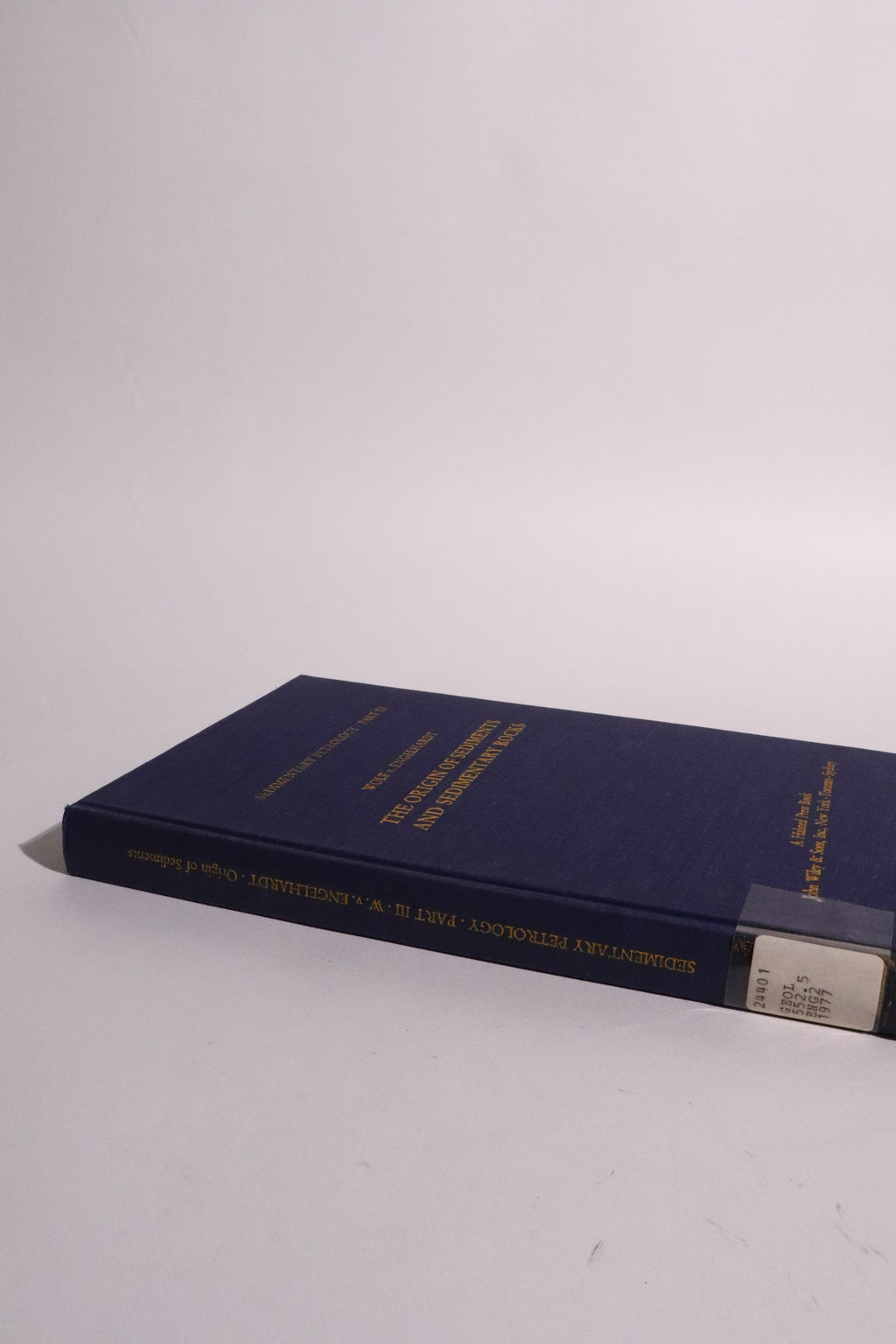 The Origin of Sediments and Sedimentary Rocks — Wolf von Engelhardt (1977)