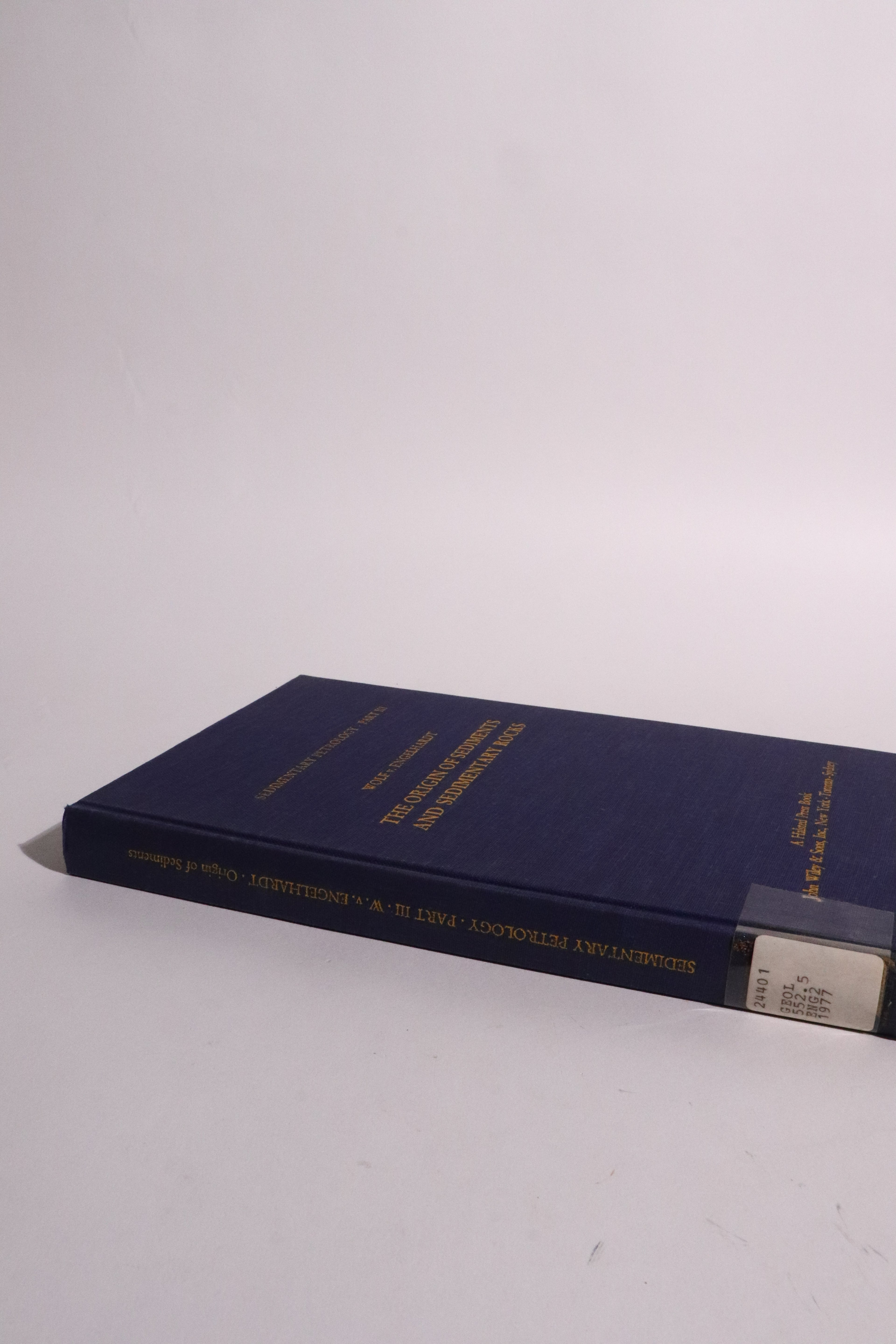 The Origin of Sediments and Sedimentary Rocks — Wolf von Engelhardt (1977)
