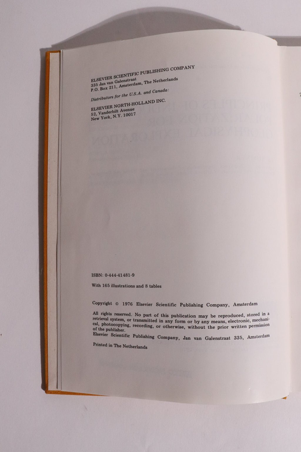 Principles of Induced Polarization for Geophysical Exploration — J. S. Sumner (1976)