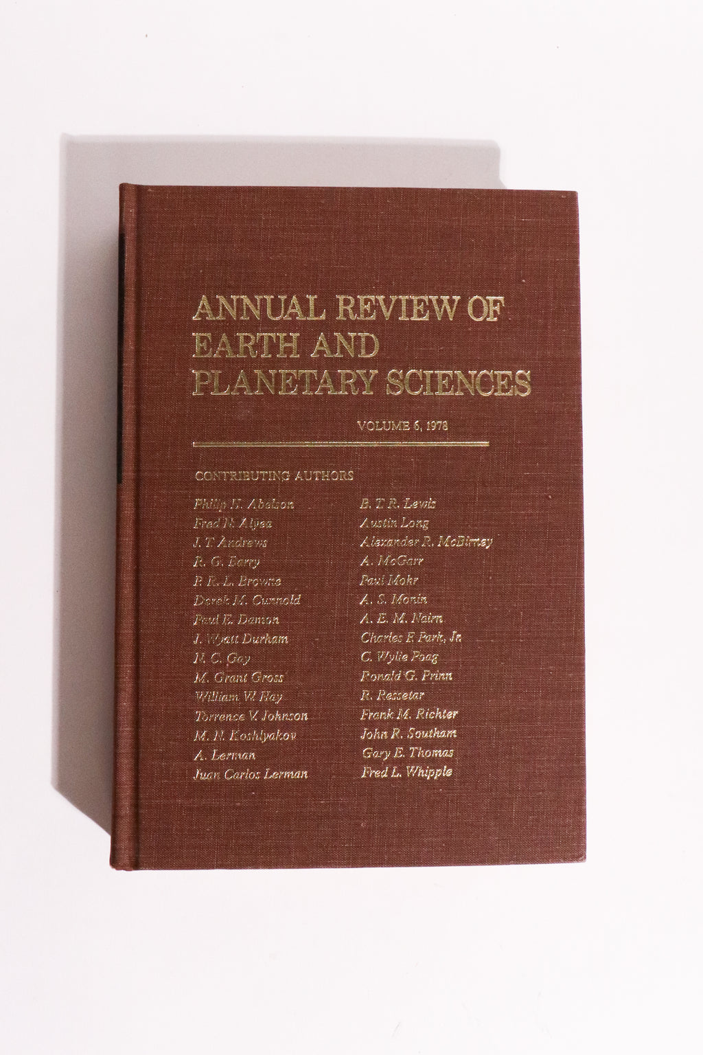 Annual Review of Earth and Planetary Sciences, Volume 6 (1978) — Jupiter’s Moons, Ozone Layer, Mantle Convection & Climate