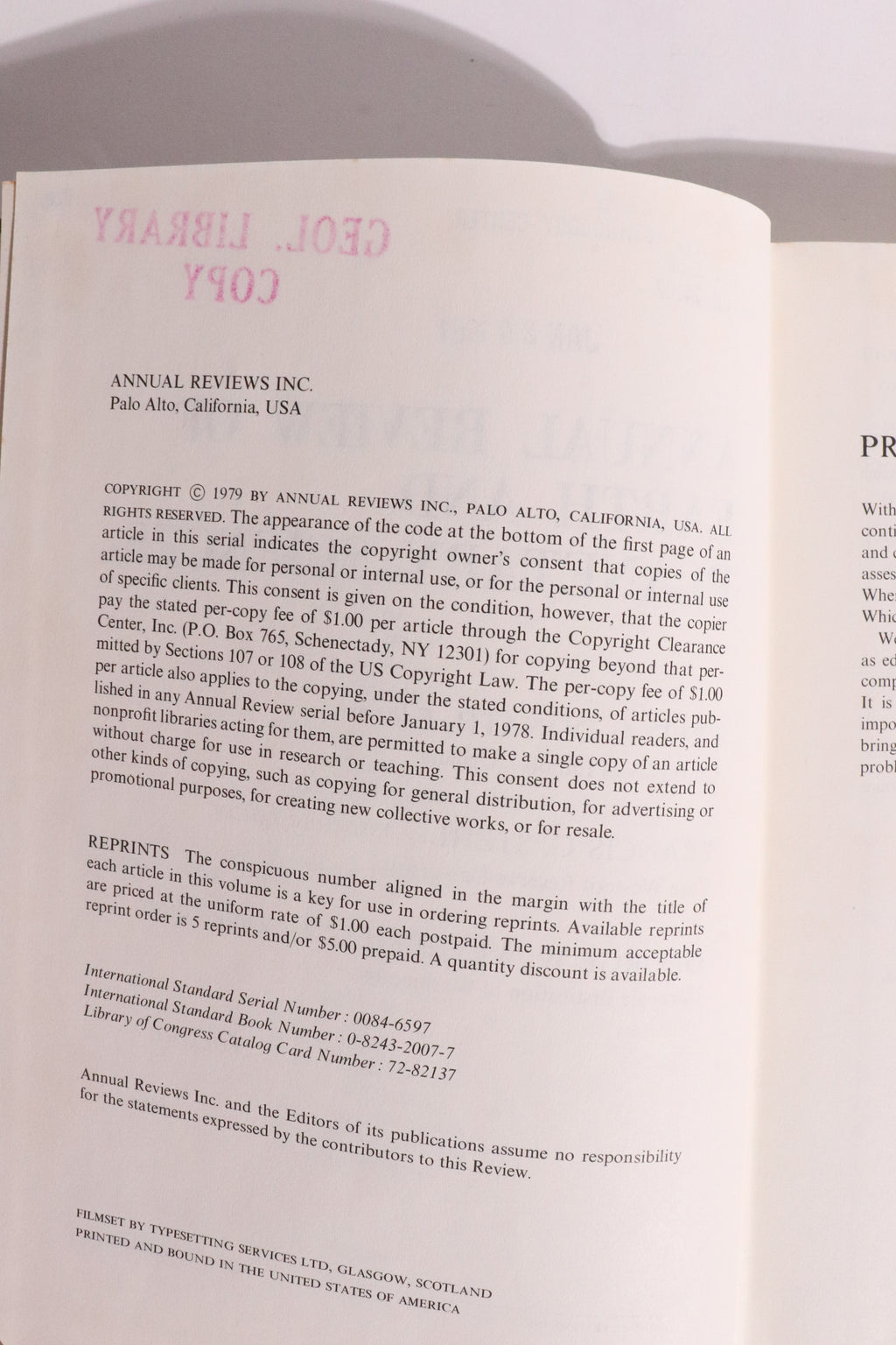 Annual Review of Earth and Planetary Sciences, Volume 7 (1979) — Dinosaur Extinction, Climate, Jupiter & Planetary Geology