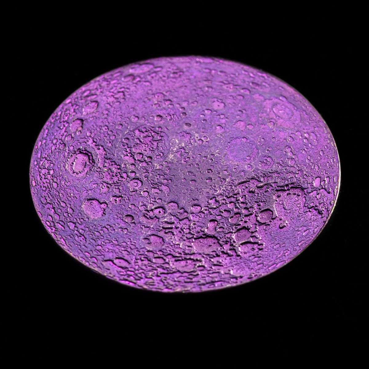 Purple Moon Coin - 1 in / 26 mm Anodized Niobium