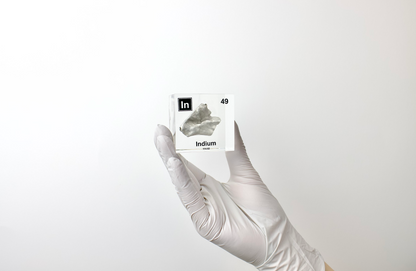 Indium Element Cube - 2" Acrylic Display - Atomic Number 49