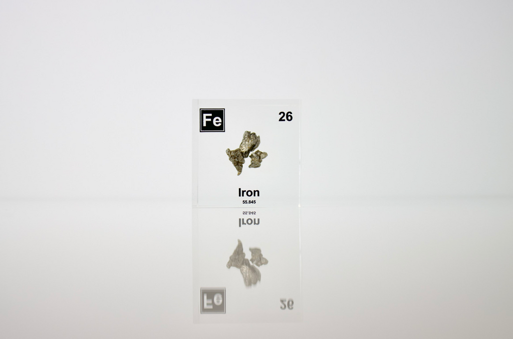 Iron Element Cube - 2" Acrylic Display - Atomic Number 26