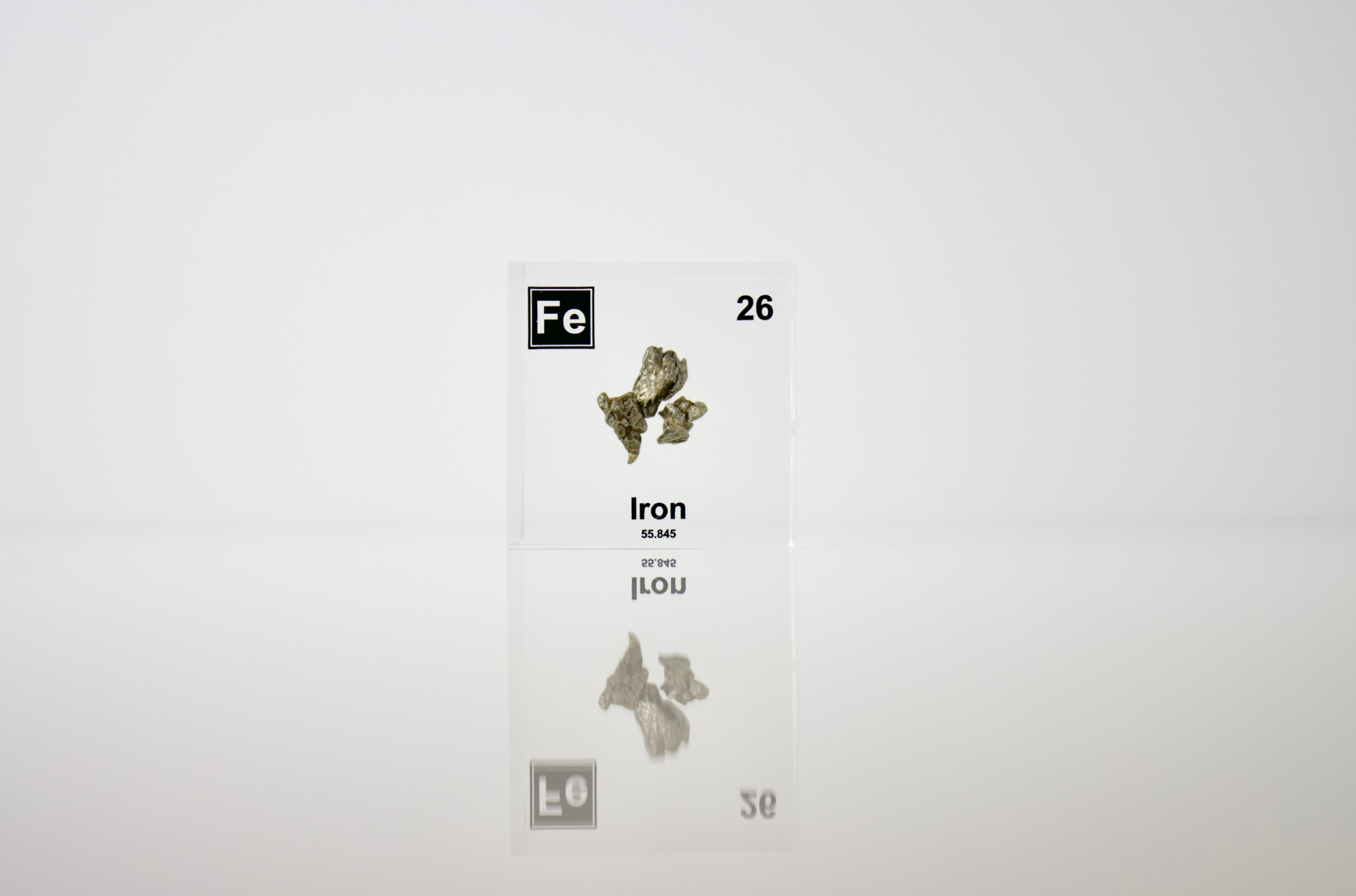 Iron Element Cube - 2" Acrylic Display - Atomic Number 26