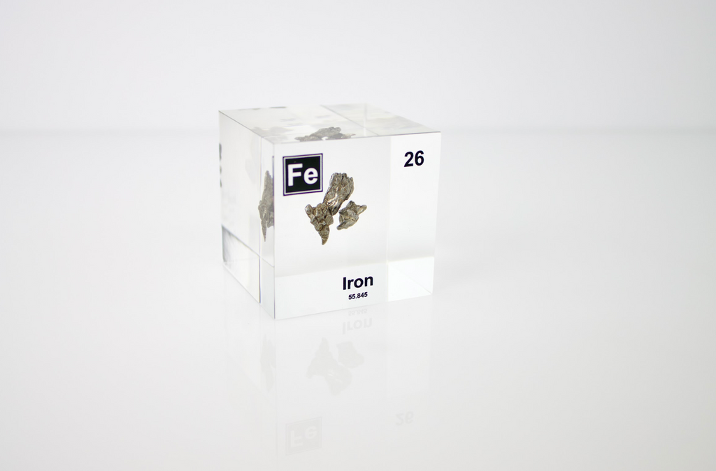 Iron Element Cube - 2" Acrylic Display - Atomic Number 26