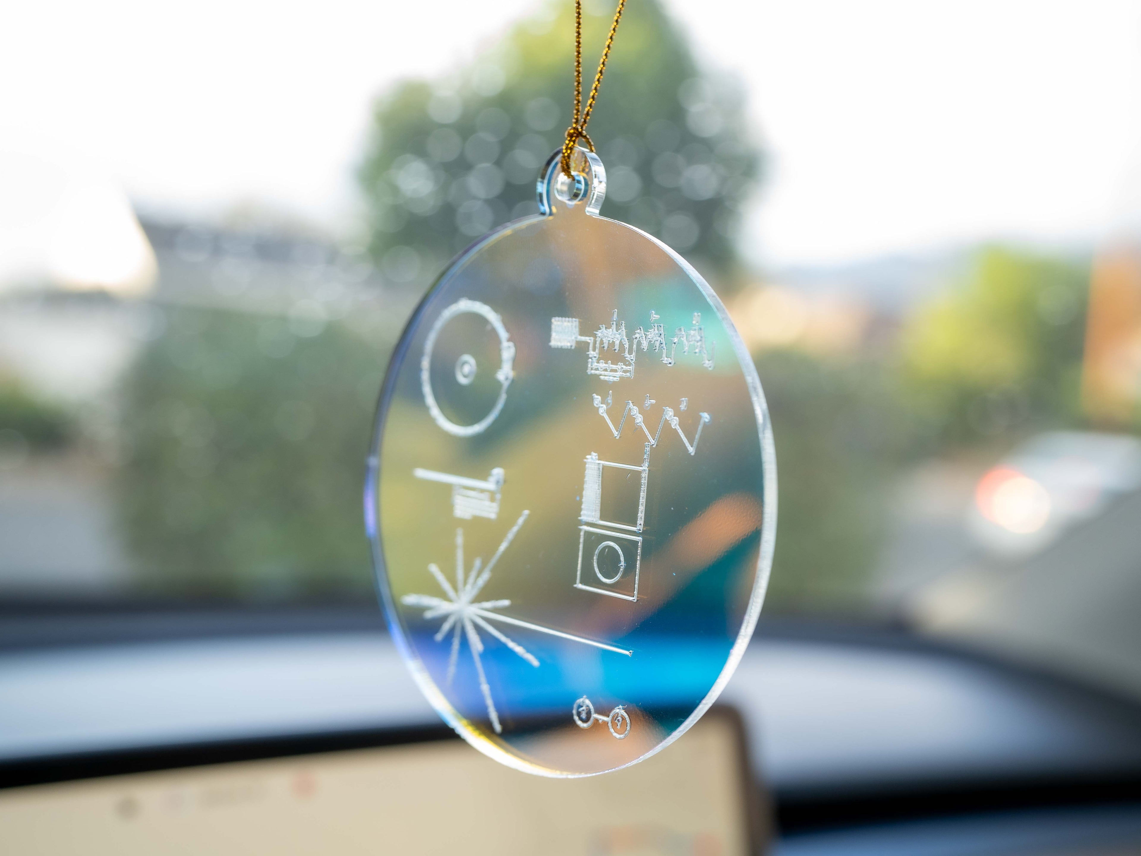Voyager Golden Record Holiday Ornament - Iridescent