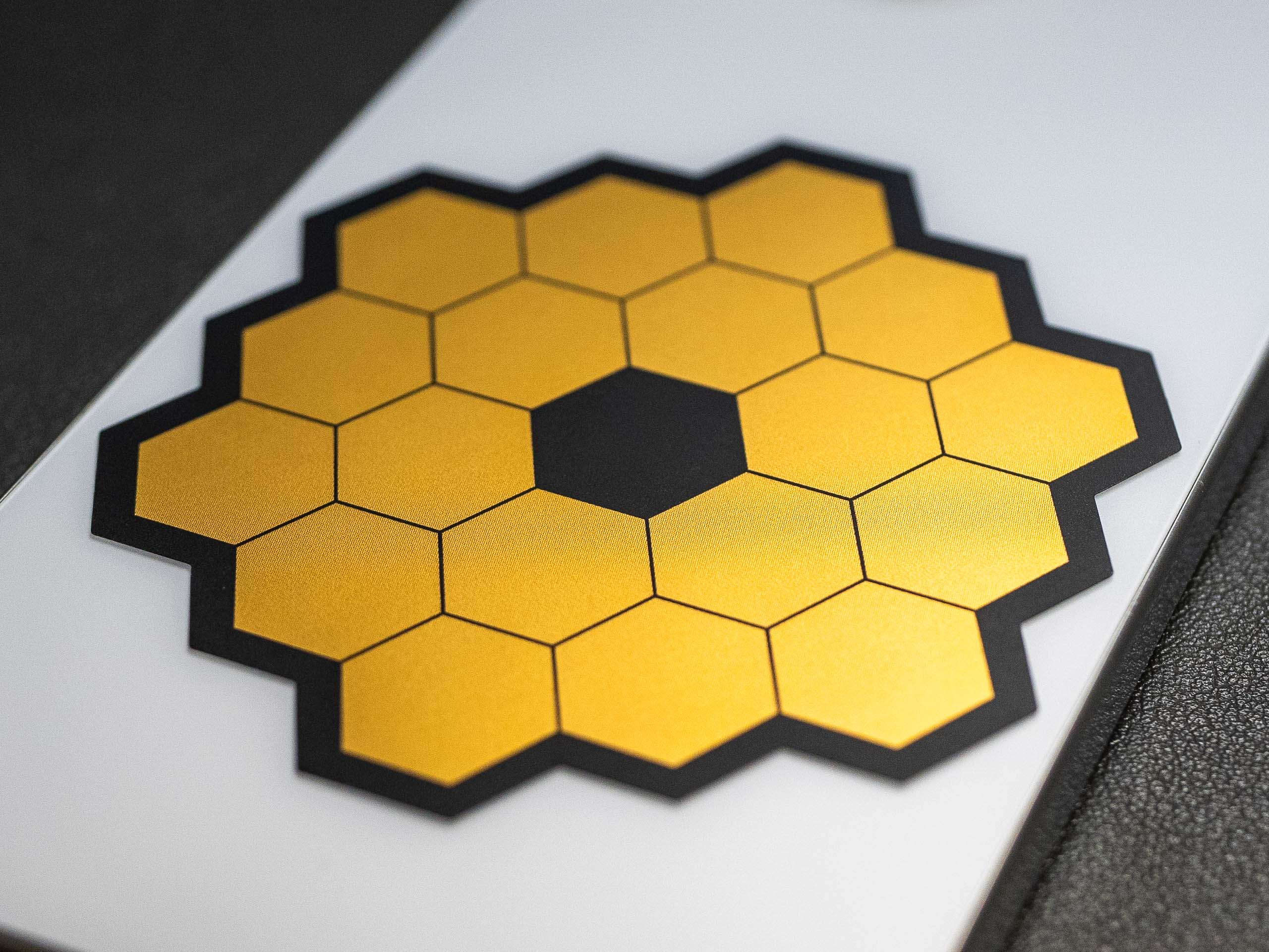 Space Themed Sticker Decals (3-Pack) in Premium Gold Foil