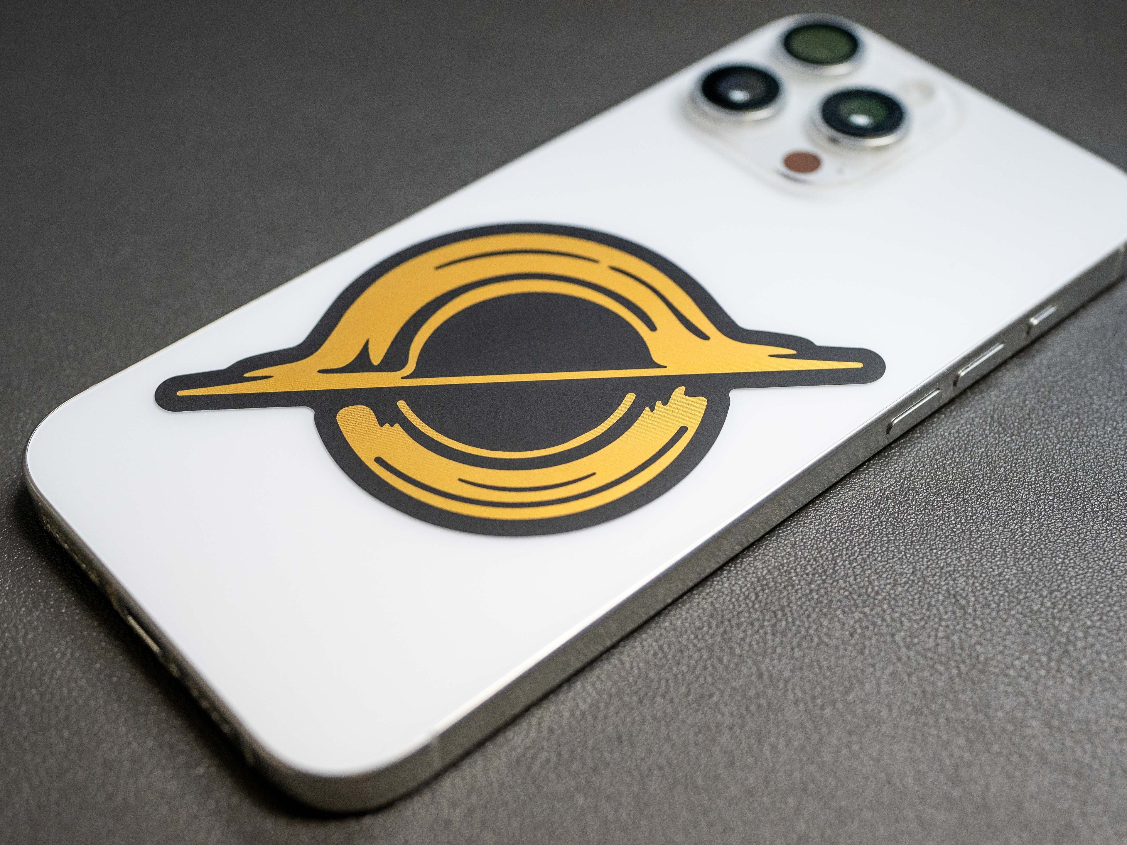 Space Themed Sticker Decals (3-Pack) in Premium Gold Foil