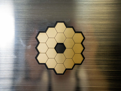 James Webb Space Telescope JWST Metallic Gold Magnet