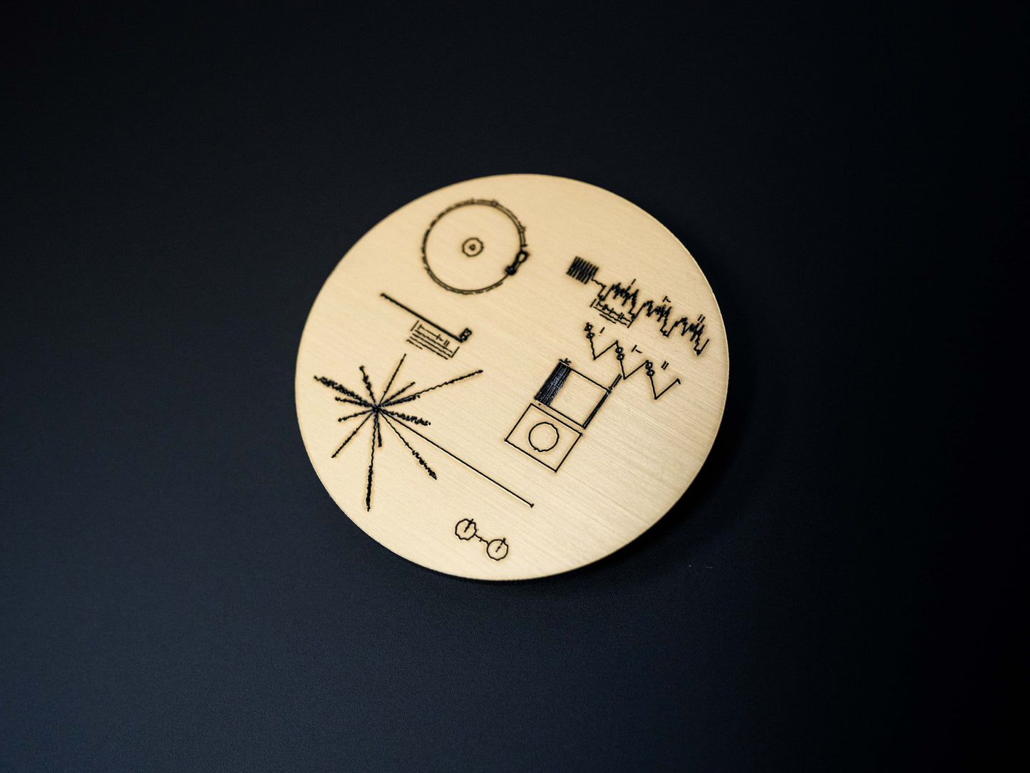 Voyager Golden Record Metallic Magnet