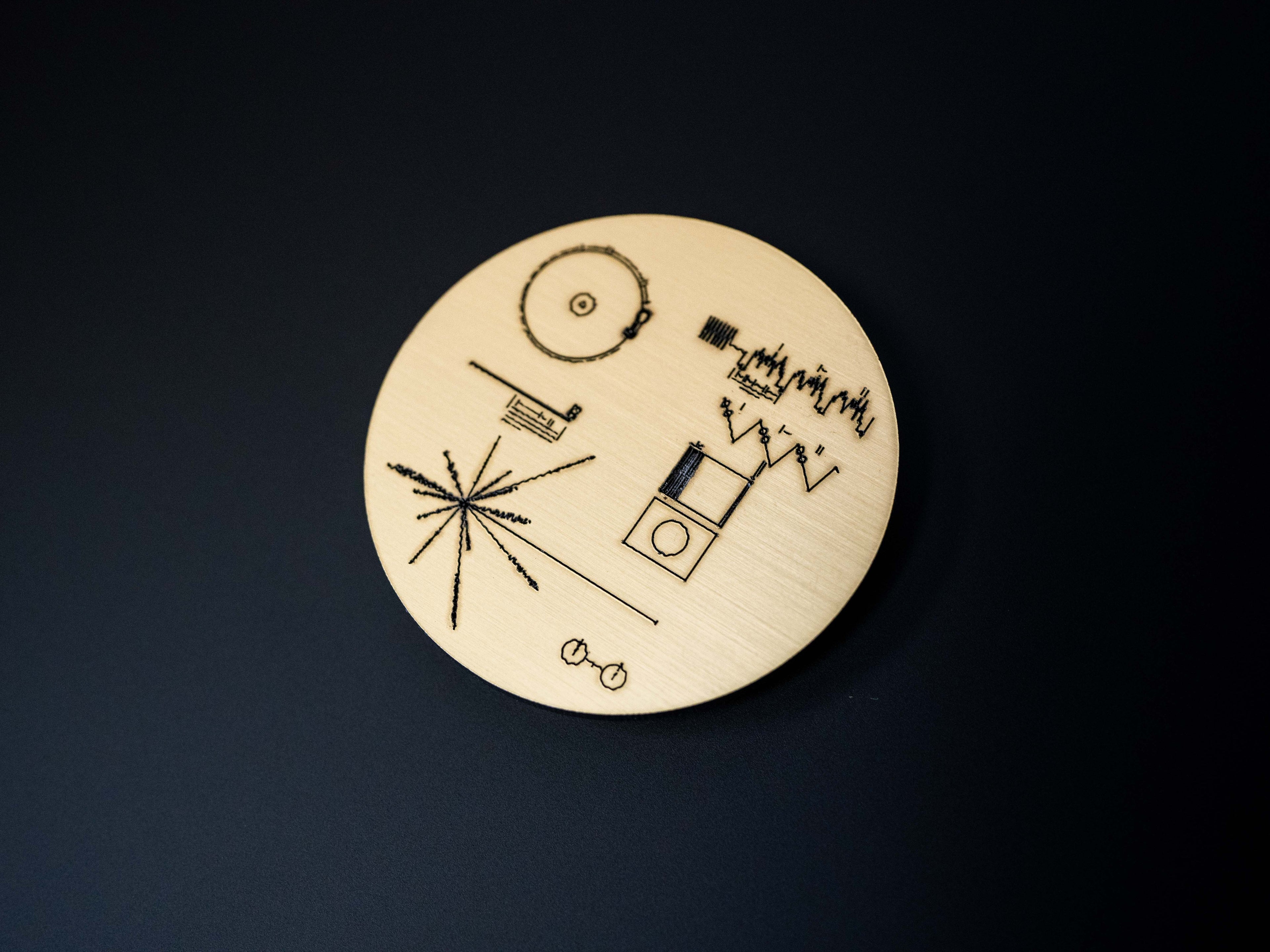 Voyager Golden Record Metallic Magnet