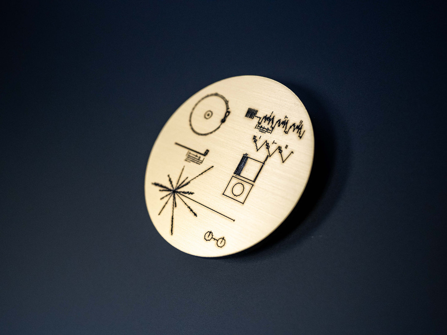 Voyager Golden Record Metallic Magnet