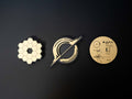 Metallic Gold Space Magnets (3-Pack) JWST Voyager Black Hole