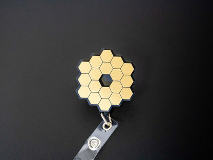 James Webb Space Telescope Metallic Retractable Badge Holder Reel