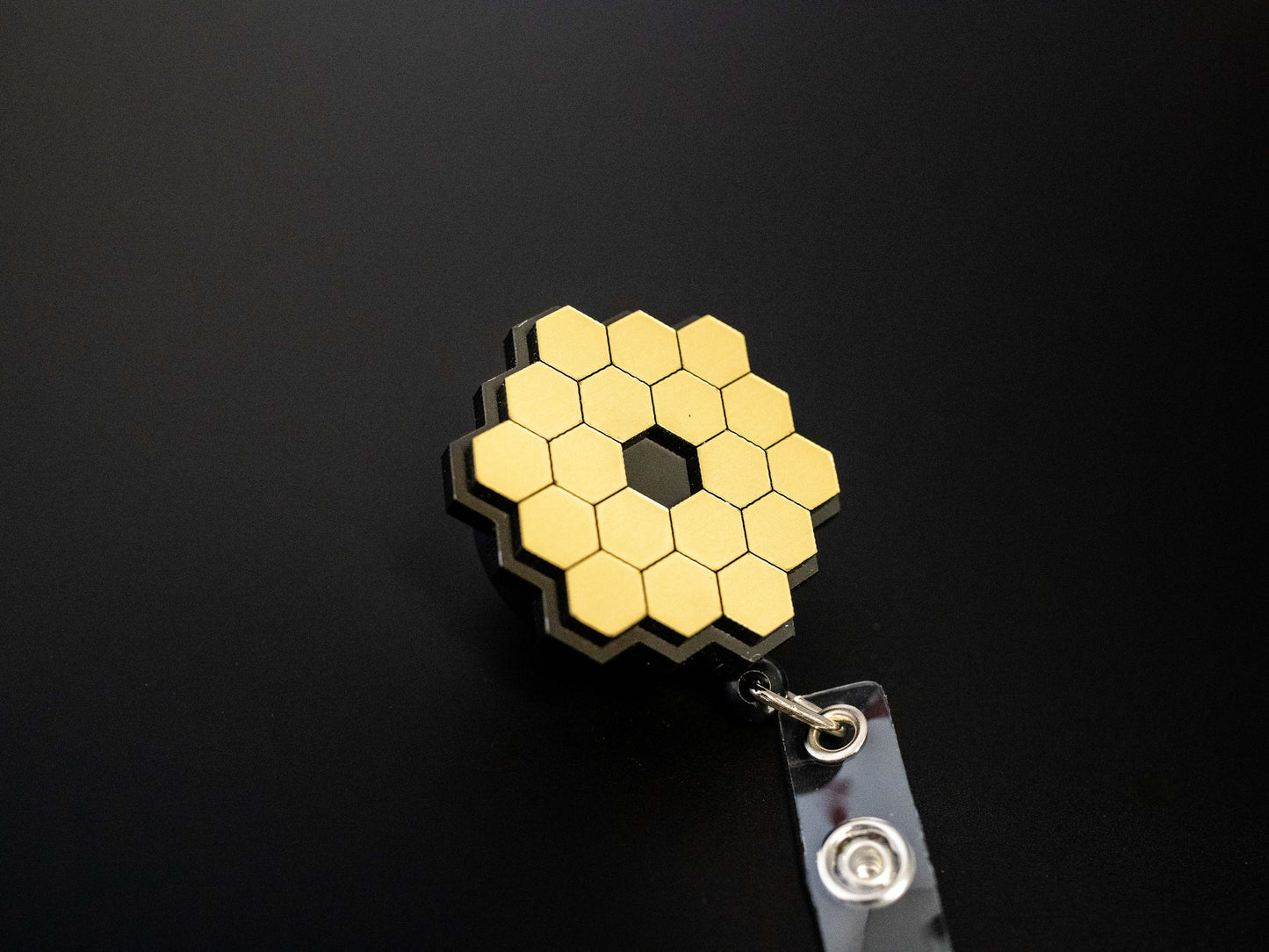 James Webb Space Telescope Metallic Retractable Badge Holder Reel