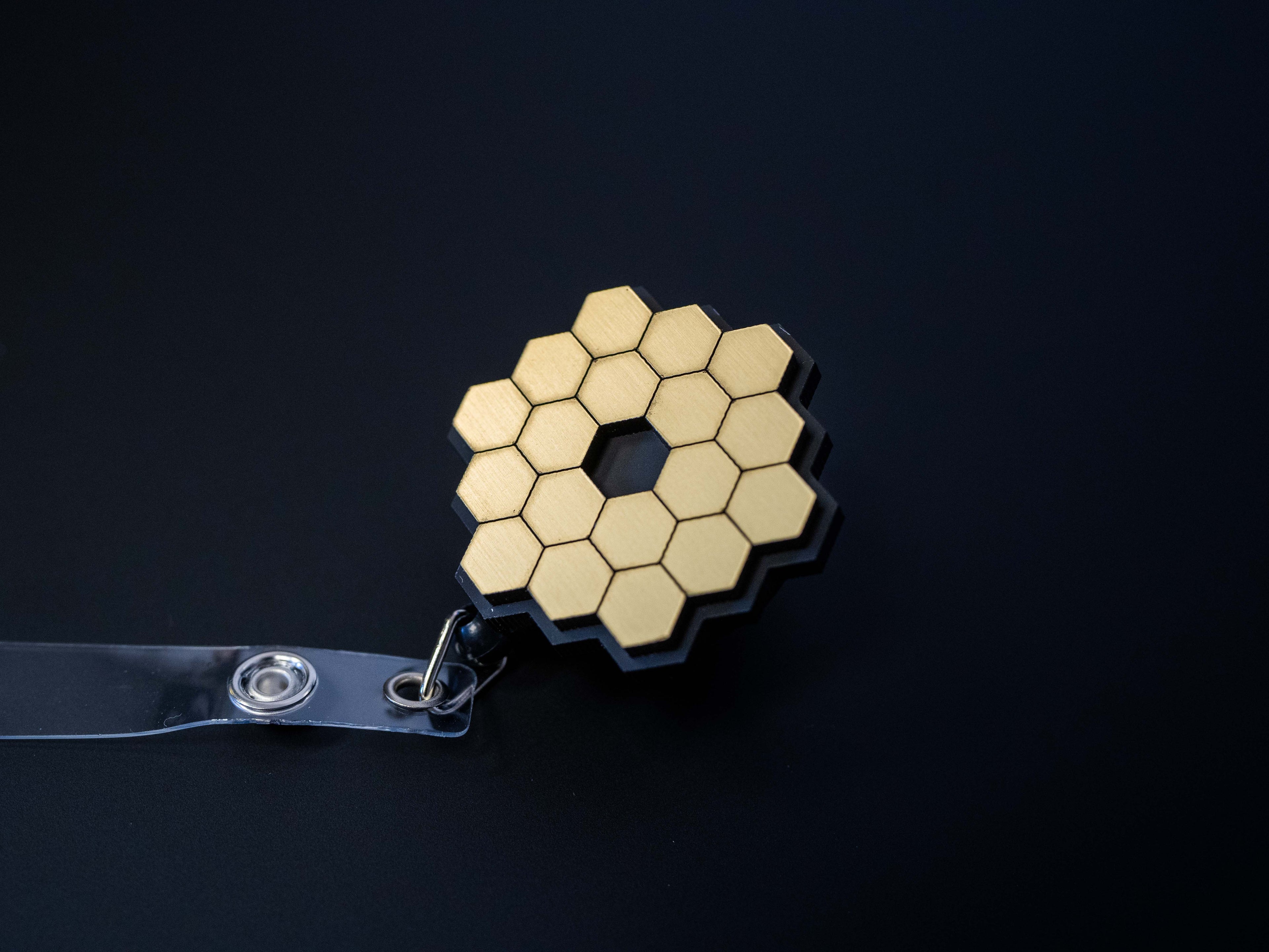 James Webb Space Telescope Metallic Retractable Badge Holder Reel