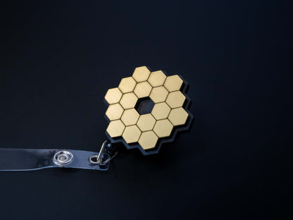 James Webb Space Telescope Metallic Retractable Badge Holder Reel