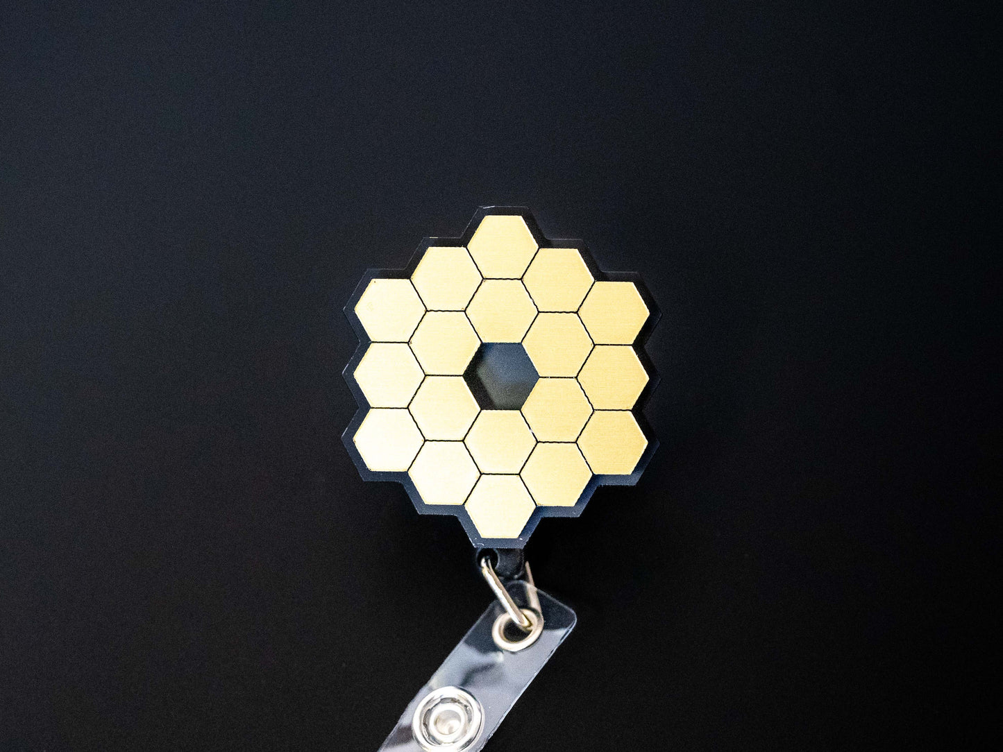 James Webb Space Telescope Metallic Retractable Badge Holder Reel