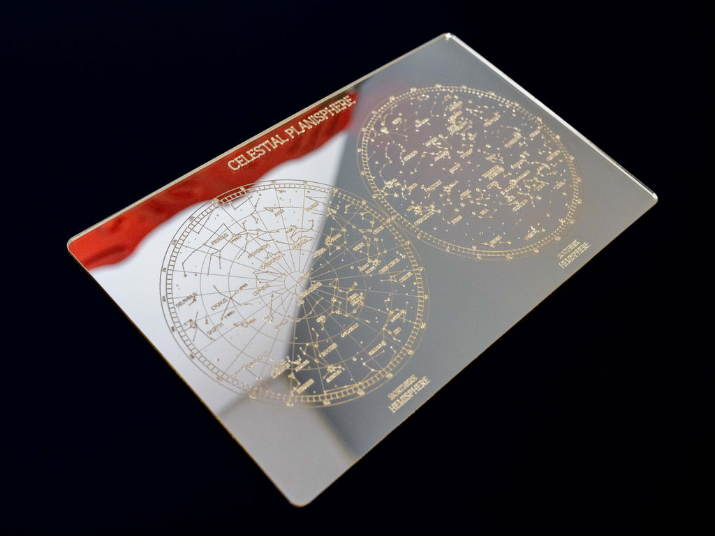 Mirrored Planisphere Star Chart, Constellation Map Wall Art