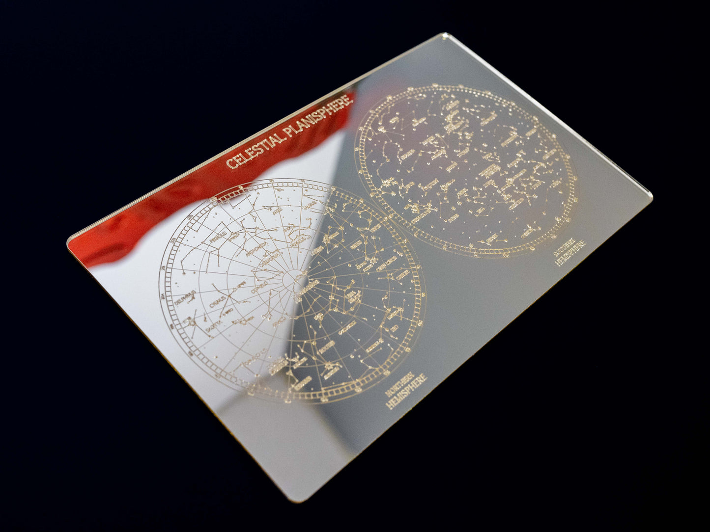 Mirrored Planisphere Star Chart, Constellation Map Wall Art