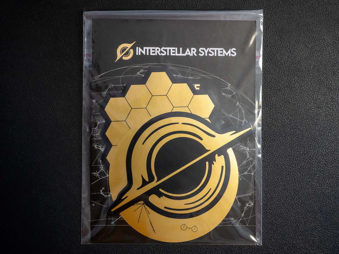 Space Themed Sticker Decals (3-Pack) in Premium Gold Foil
