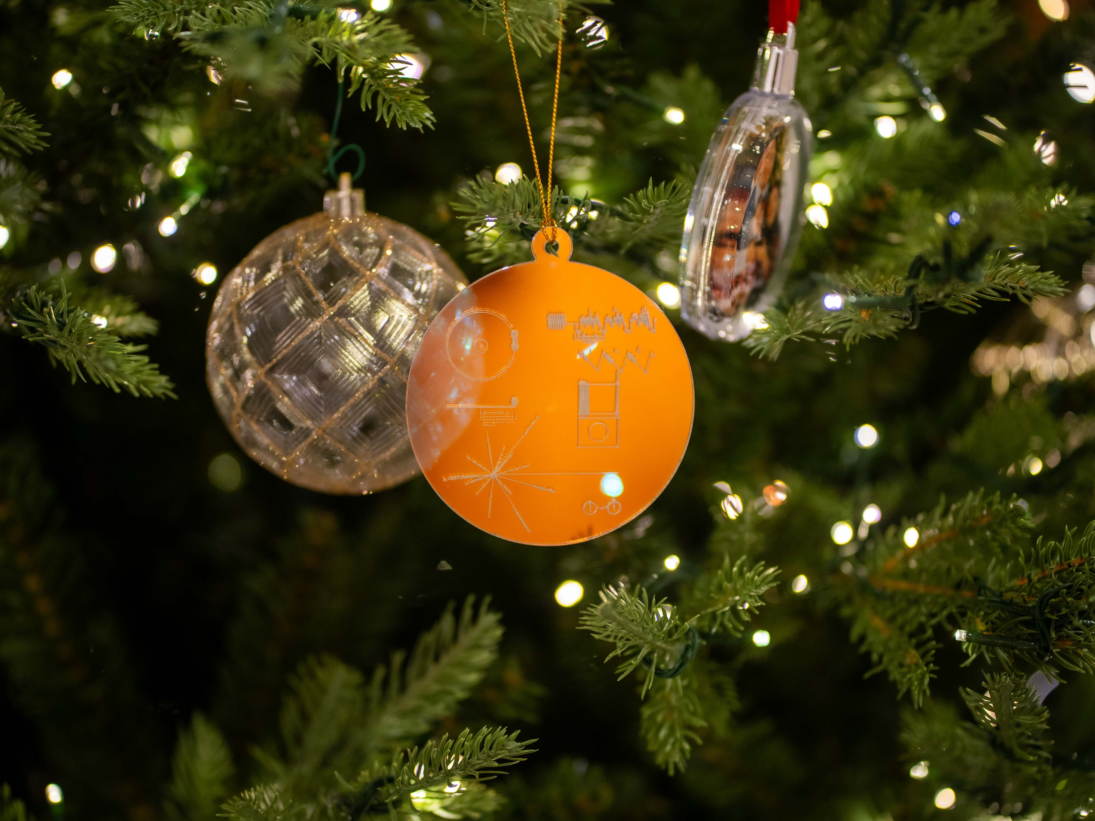 Voyager Golden Record Holiday Ornament - Iridescent
