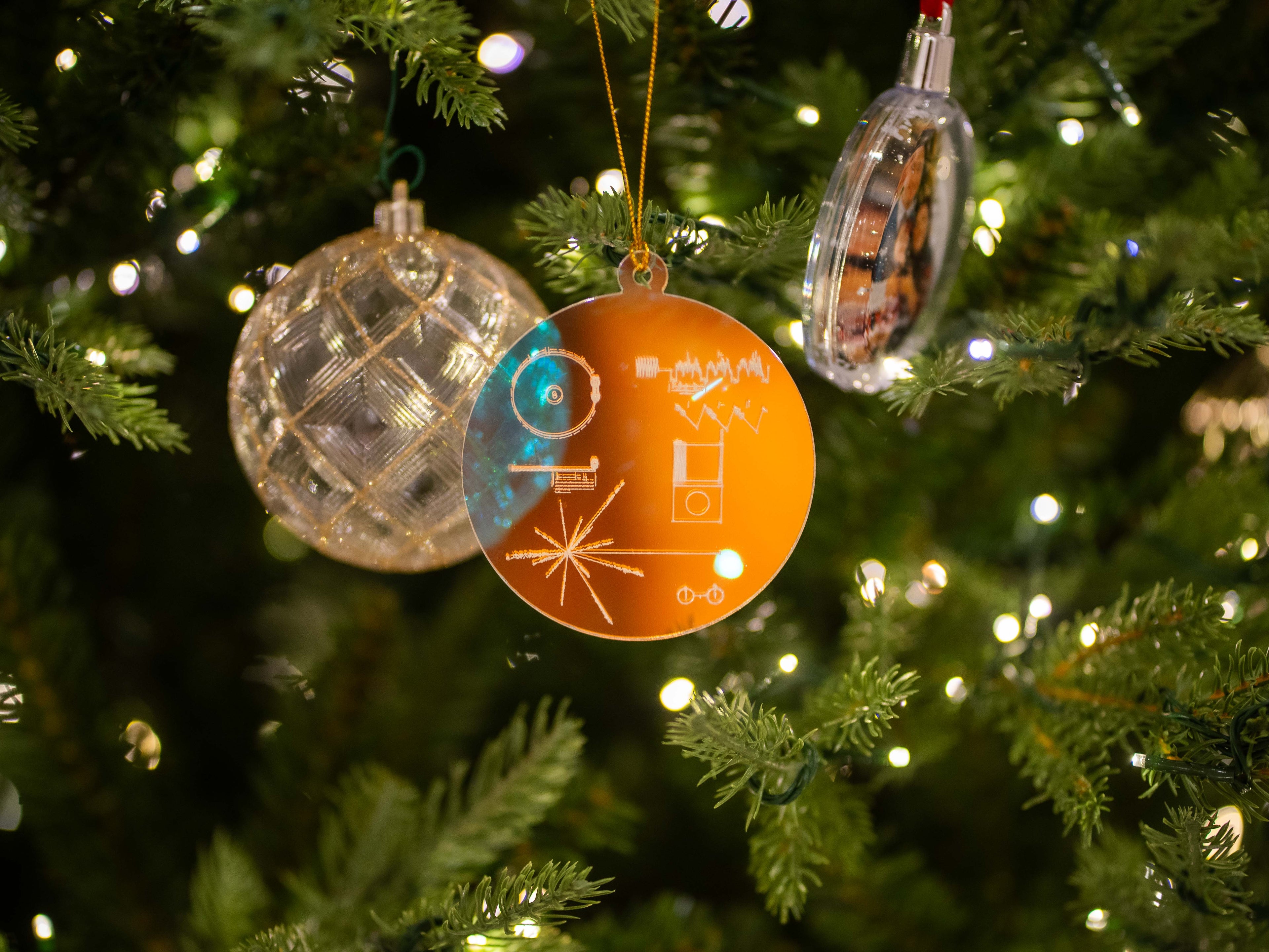 Voyager Golden Record Holiday Ornament - Iridescent
