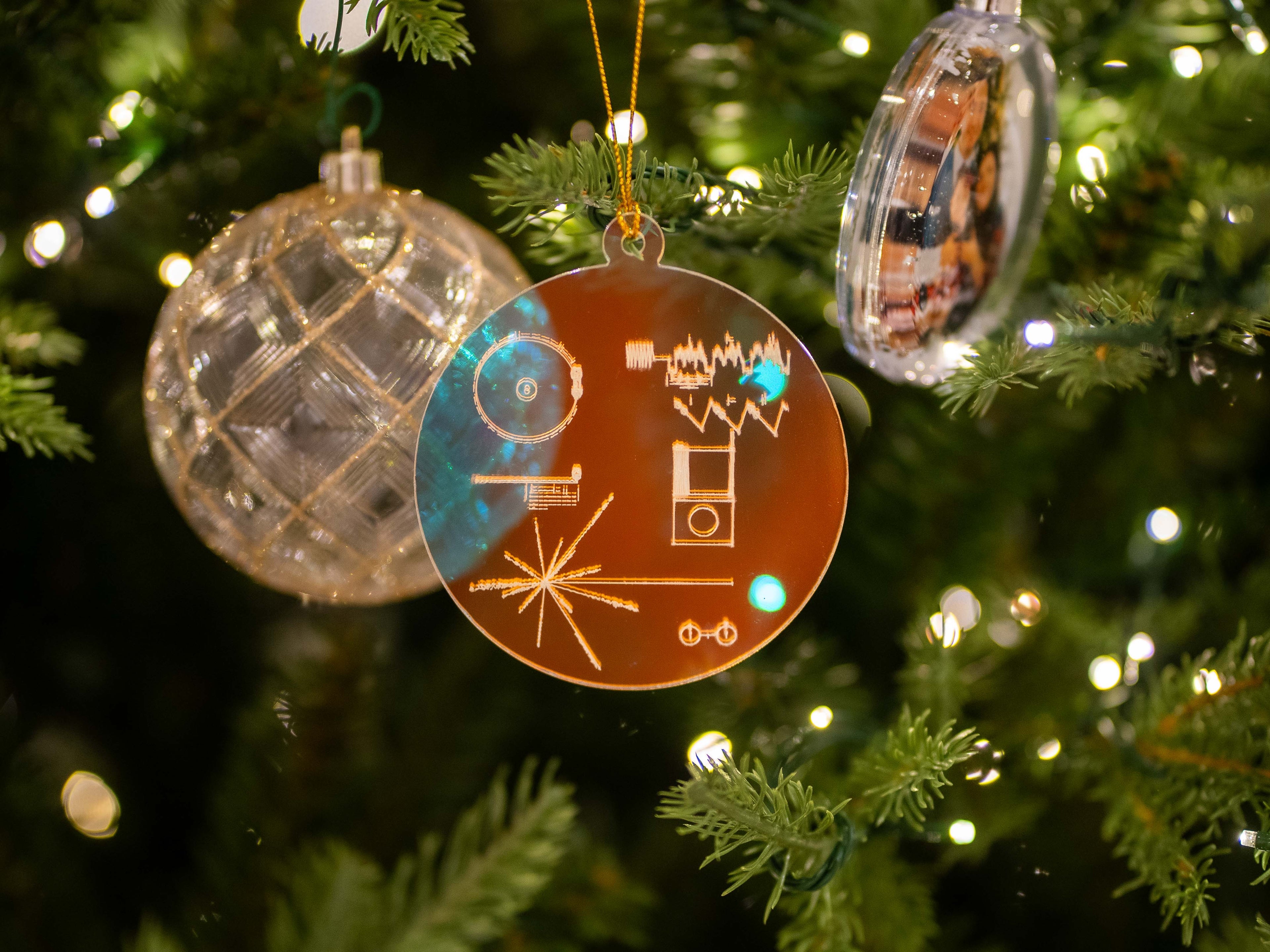 Voyager Golden Record Holiday Ornament - Iridescent