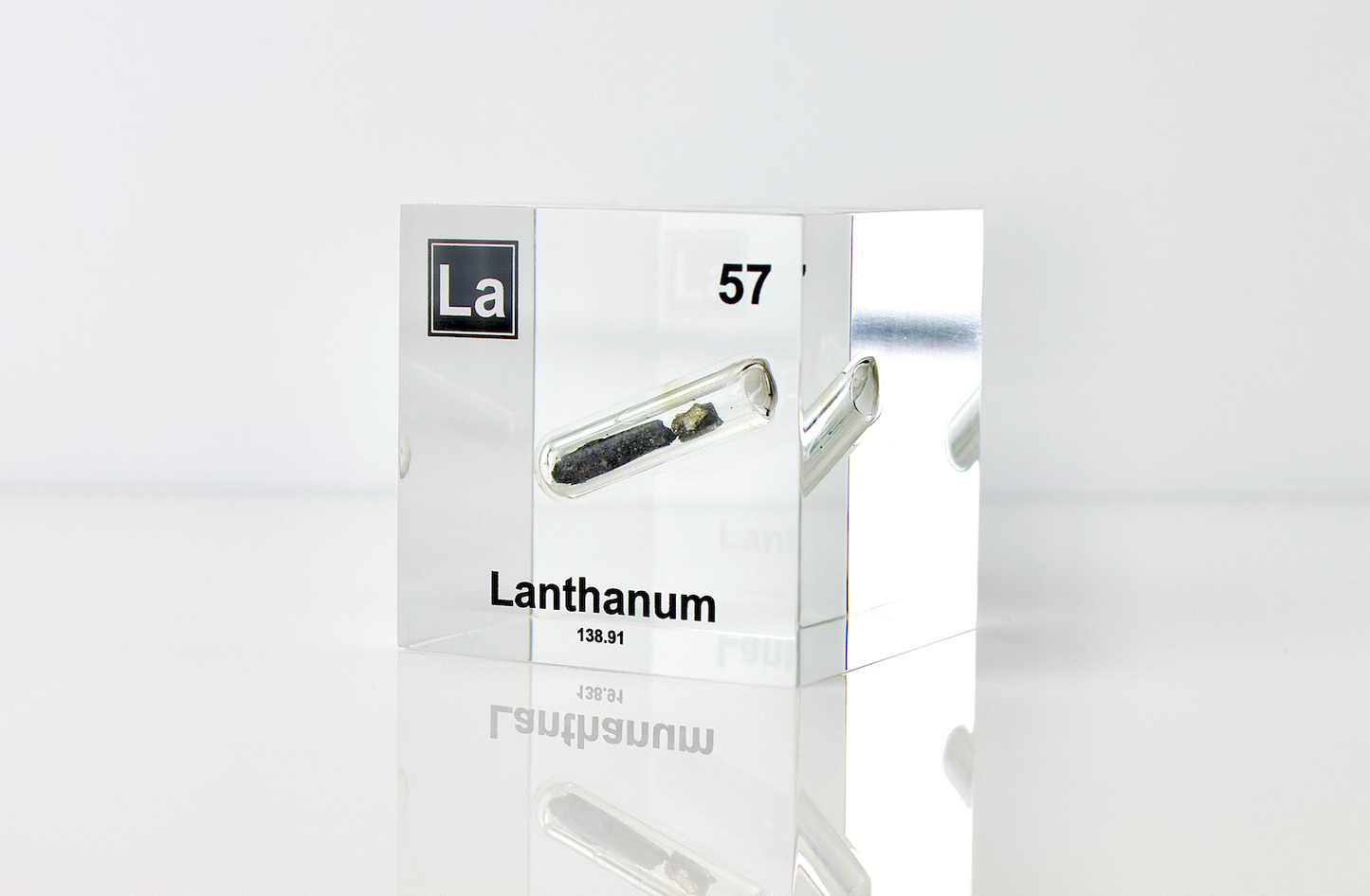 Lanthanum Element Cube - 2" Acrylic Display - Atomic Number 57