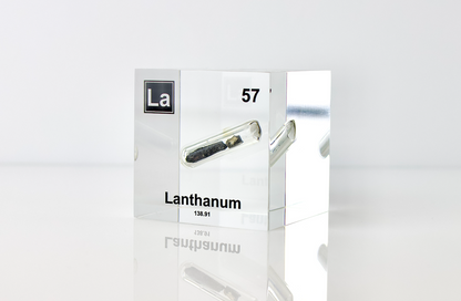 Lanthanum Element Cube - 2" Acrylic Display - Atomic Number 57