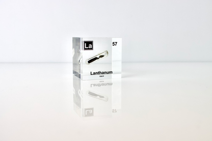 Lanthanum Element Cube - 2" Acrylic Display - Atomic Number 57