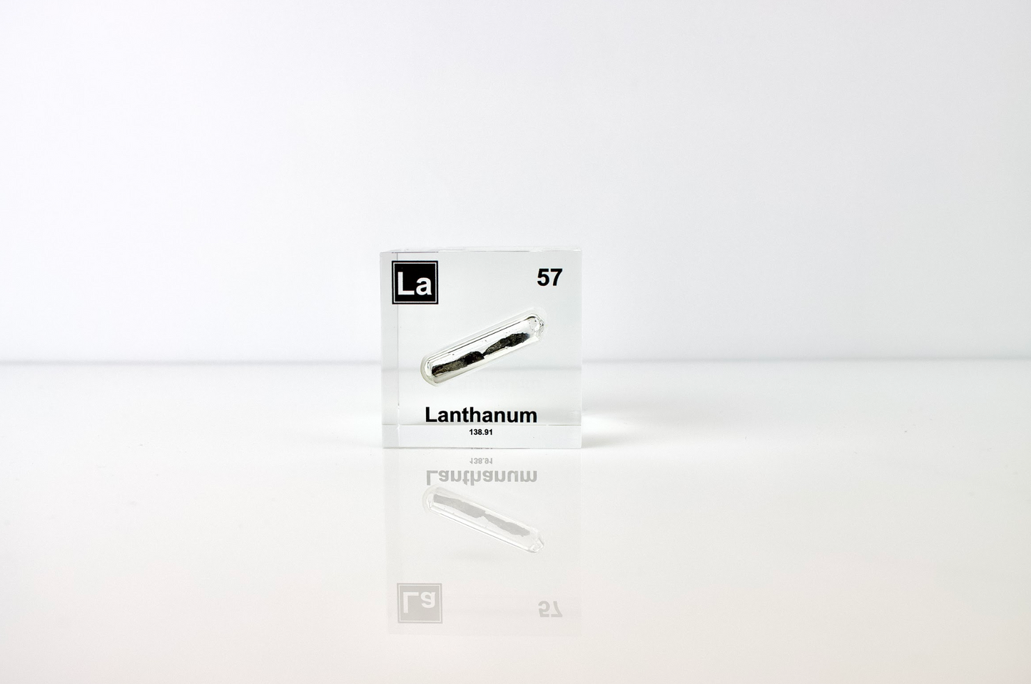 Lanthanum Element Cube - 2" Acrylic Display - Atomic Number 57