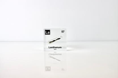 Lanthanum Element Cube - 2" Acrylic Display - Atomic Number 57