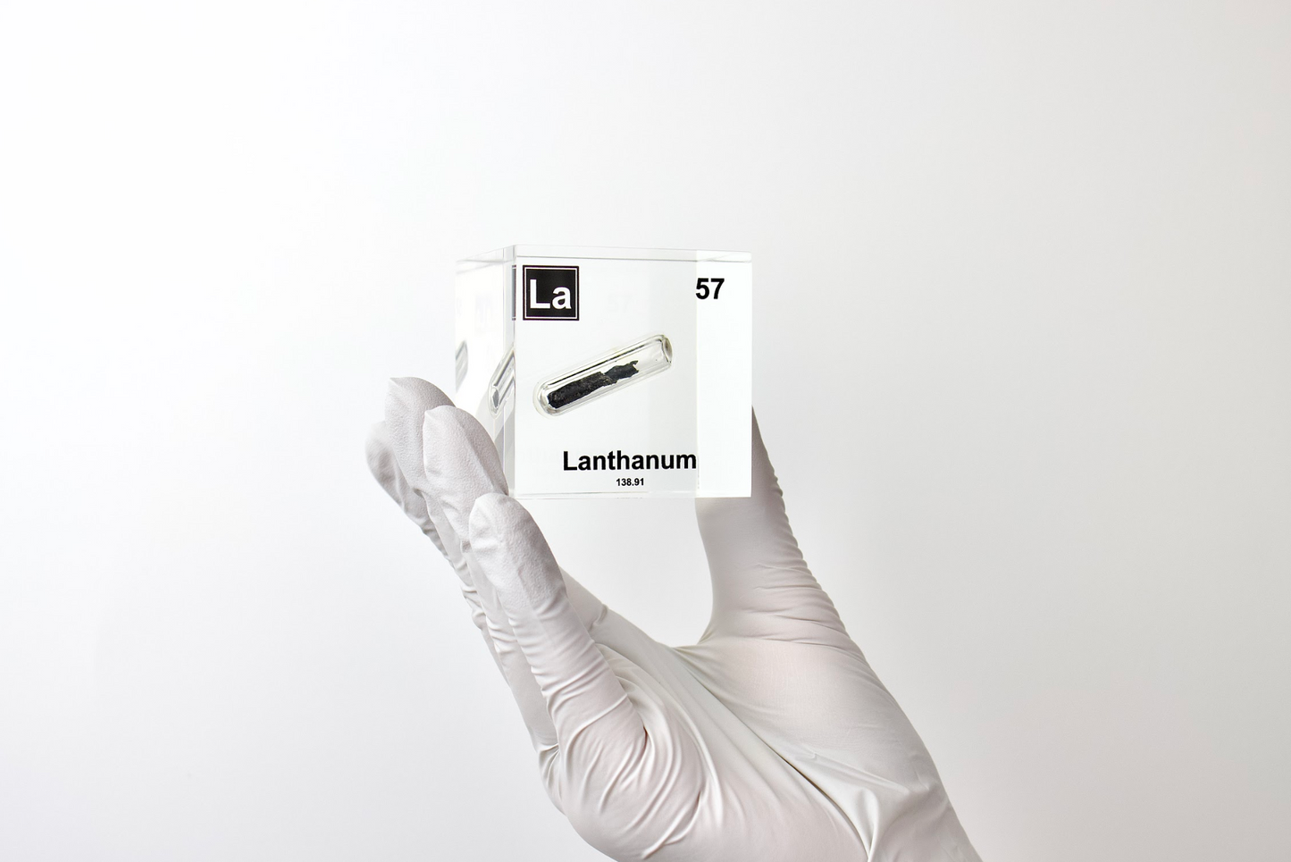 Lanthanum Element Cube - 2" Acrylic Display - Atomic Number 57