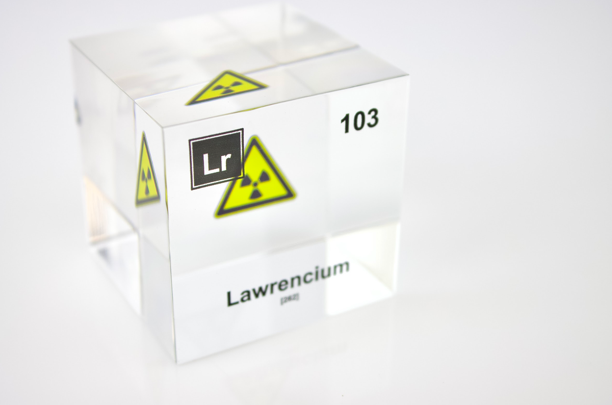 Lawrencium Element Cube - 2" Acrylic Display - Atomic Number 103