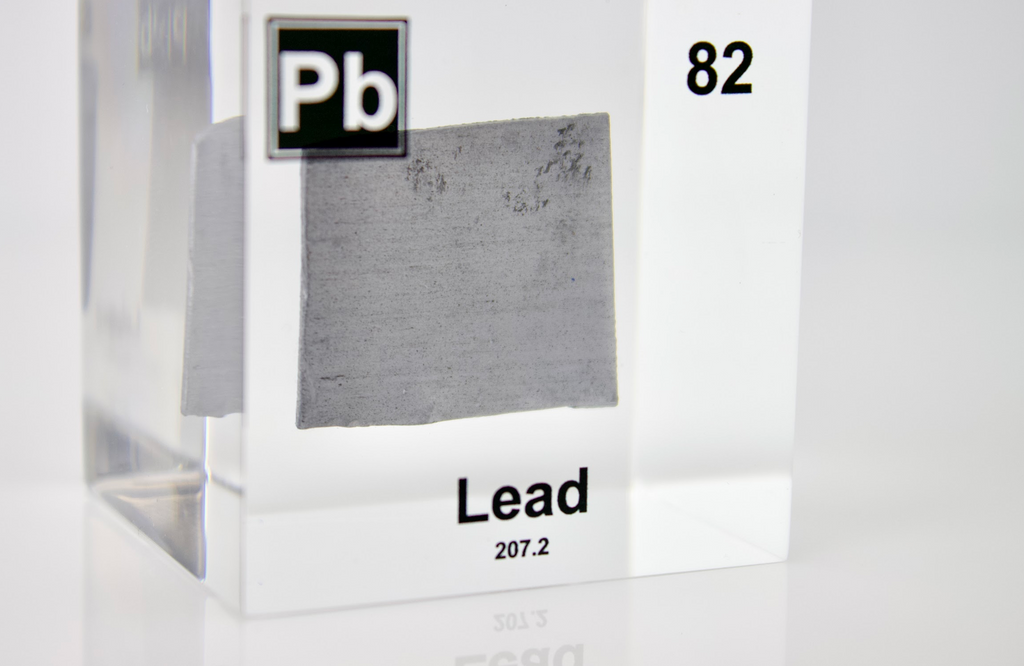 Lead Element Cube - 2" Acrylic Display - Atomic Number 82