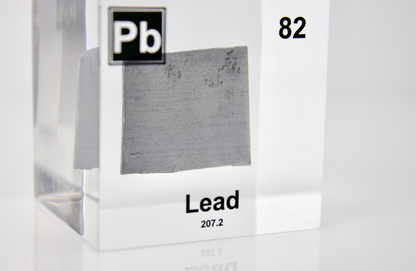 Lead Element Cube - 2" Acrylic Display - Atomic Number 82