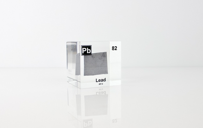 Lead Element Cube - 2" Acrylic Display - Atomic Number 82