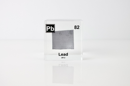 Lead Element Cube - 2" Acrylic Display - Atomic Number 82