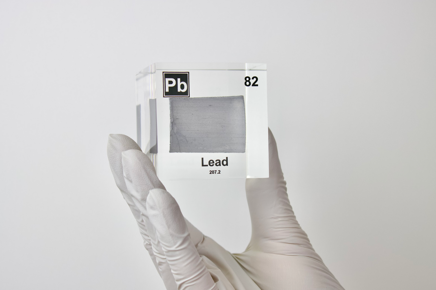 Lead Element Cube - 2" Acrylic Display - Atomic Number 82